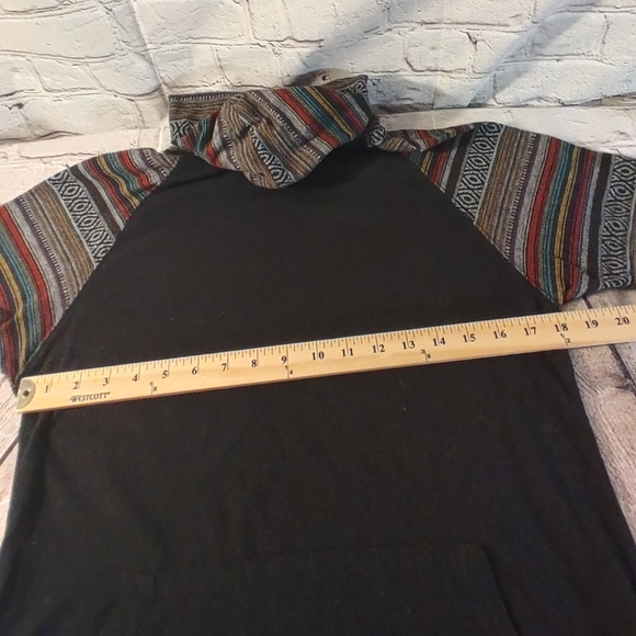 Beautiful Giant Aztec Southwest Print Hooded Shirt Small - Picture 8 of 9